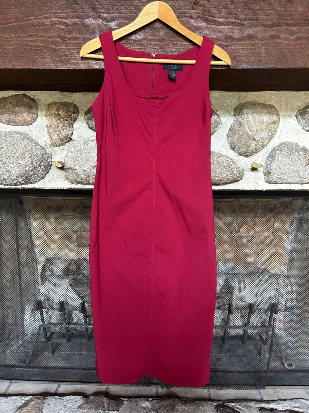 Vintage Express red midi dress